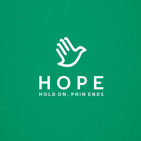 Dove logo with the title 'Novel, Timeless Logo for a Mental Health Nonprofit Organization'
