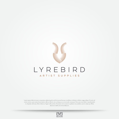 Bird brand with the title 'Lyrebird inspired logo'