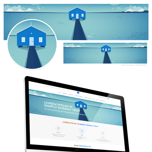 Banner artwork with the title 'Iconic Perth, Western Australia vector.'