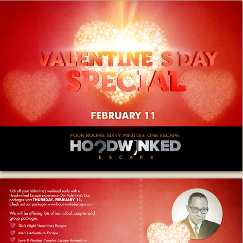 Bright color design with the title 'Flyer Design for Hodwinked Escape'