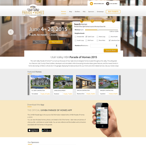 Innovative website with the title 'Special event template landing page'