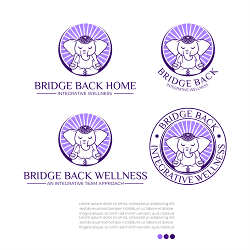 Pilates logo with the title 'Cute cartoon elephant meditating and wearing a stethoscope'