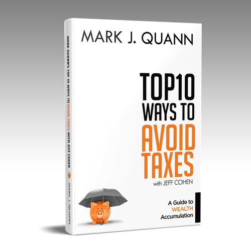 Financial book cover with the title 'Top 10 ways to avoide taxes'