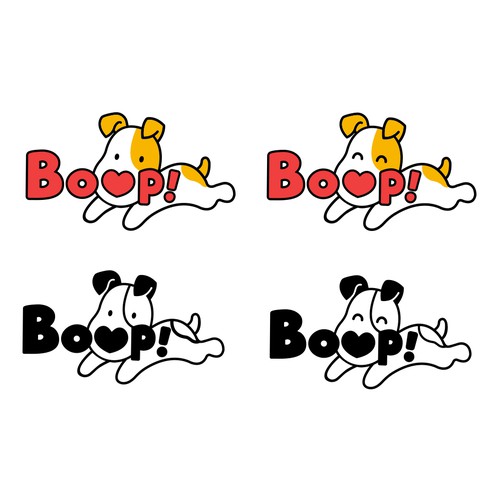 Dog paw logo with the title 'Boop!'