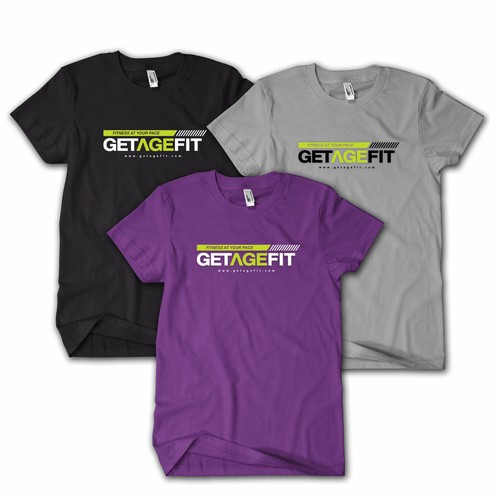 Gym t-shirt with the title 'GETAGEFIT Simple concept'