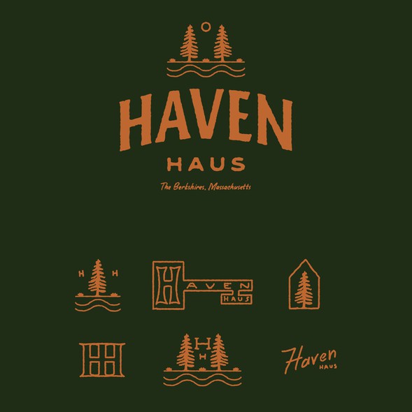 Boston logo with the title 'Haven Haus Logo Design'