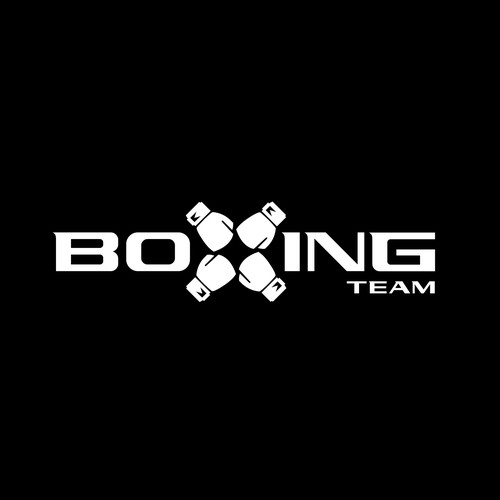 Boxing-gloves logo with the title 'logo concept for boxing '