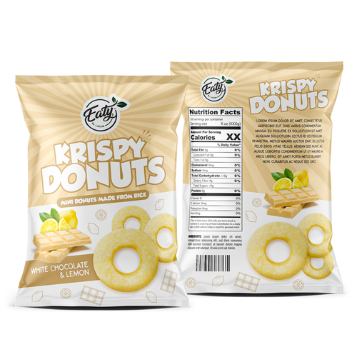 Eye-catching packaging with the title 'Packaging Design for Donuts'