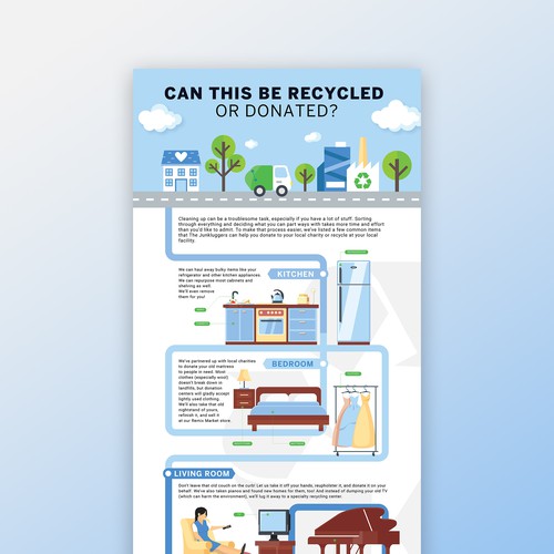 Recycling design with the title 'Infographic about Recycling'