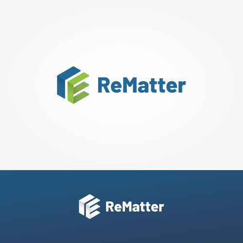 Grid logo with the title 'ReMatter Logo Design'