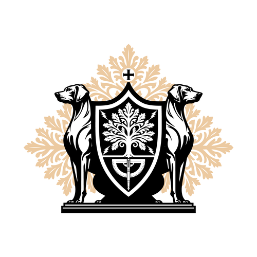 Heraldic design with the title 'Hill Family Crest Tattoo Design Competition'