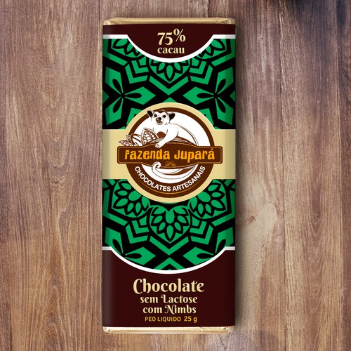Cocoa design with the title 'Organic logo for artisan chocolate maker'