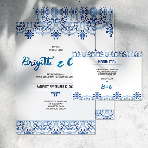 Spanish design with the title 'Wedding invitation'