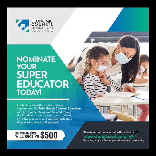 Social media artwork with the title 'The Economic Council of Palm Beach County'