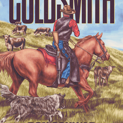 Drawing book cover with the title 'Original book cover for western author '