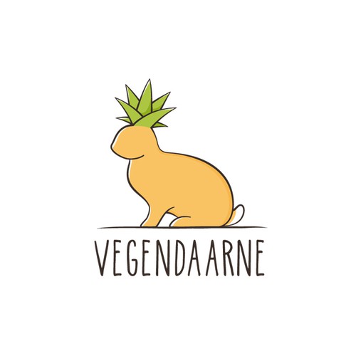 Vegetarian logo with the title 'Vegendaarne logo'