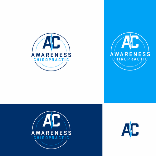 Logo with the title 'Logo design for Awareness Chiropractic'