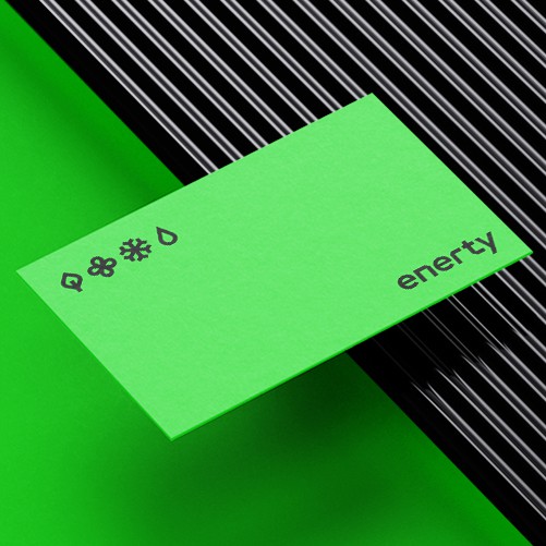 Iconic design with the title 'Enerty Brand Identity'