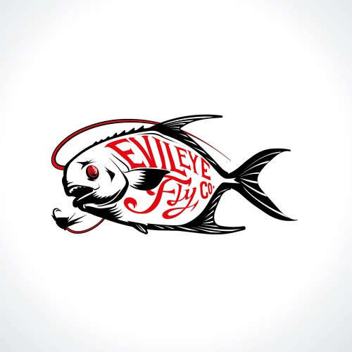 Fish artwork with the title 'Logo for fishing club'