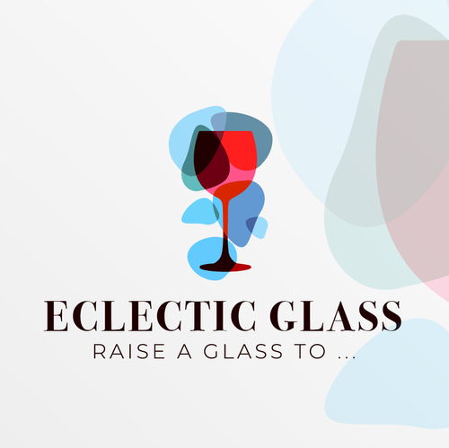Glass brand with the title 'Luxurious Modern Wine Glass Logo'