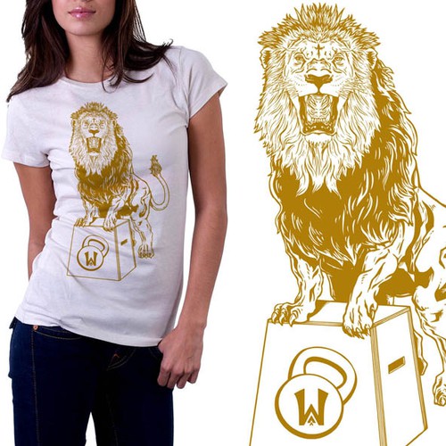 Paper design with the title 'Muscular Lion '