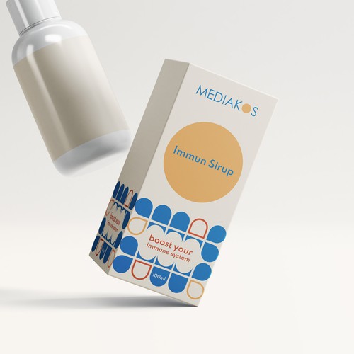 Pharmaceutical packaging with the title 'Playful Package for Pharmaceutical Supplement'