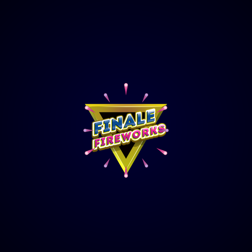 Realistic logo with the title '3D Fun logo for big fireworks management software '