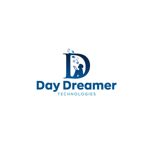 Nerd logo with the title 'Day Dreamer Technologies logo design'