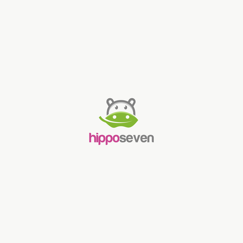 Vegetarian logo with the title 'hipposeven'
