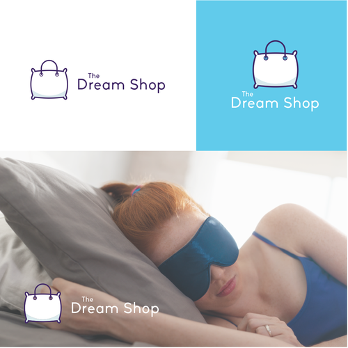 Shopping logo with the title 'The Dream Shop Logo'