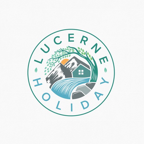 Travel design with the title 'Lucerne Holiday'