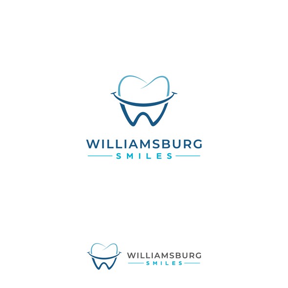 Dental logo with the title 'Logo for Wiliamsburg Smiles dentistry'