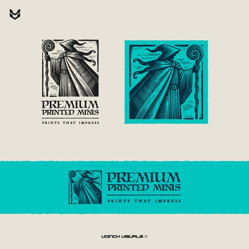 Rough logo with the title 'Logo for Premium Printed Minis'