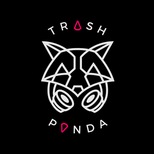 Clean logo with the title 'TRASH PANDA'