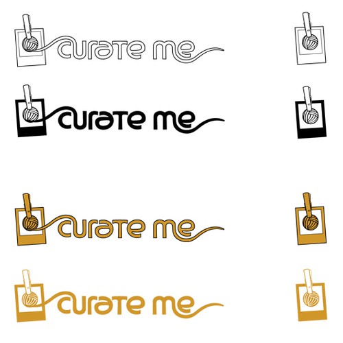 Typographic logo with the title 'Curate Me - Logo'