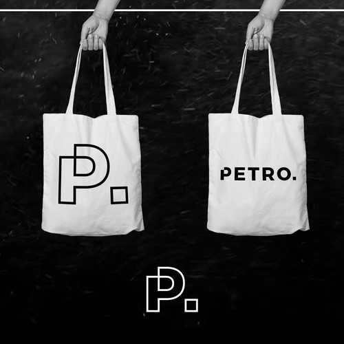 Green and white logo with the title 'Bold wordmark for PETRO'
