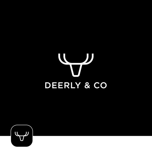 Muscle logo with the title 'Deer Head Logo'