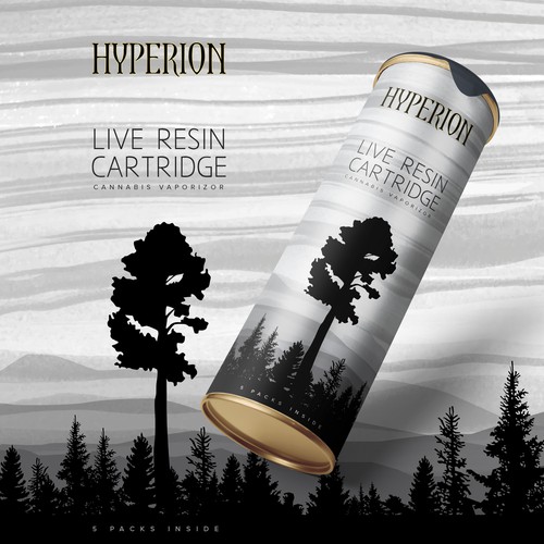 Product packaging with the title 'Luxurious Packaging Design for Cannabis Extraction Company'