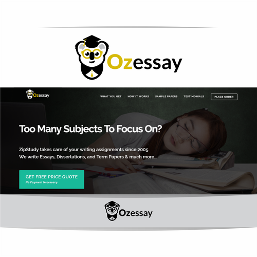 University logo with the title 'ozessay.com.au Logo'