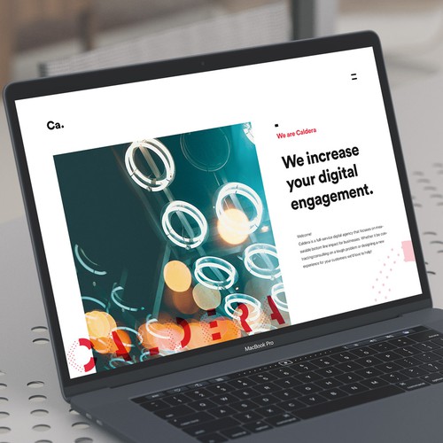 Cool website with the title 'Caldera web design'