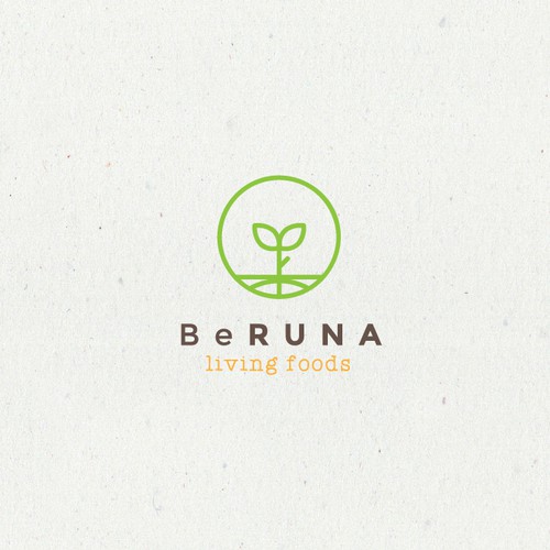 Leaf design with the title 'BeRuna logo'