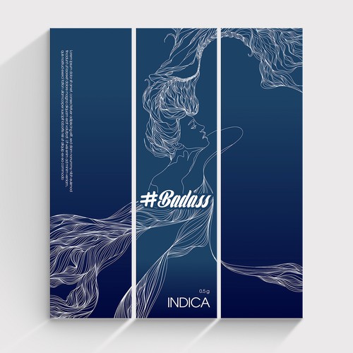 Stylish packaging with the title 'Decign Concept for Vape Package'