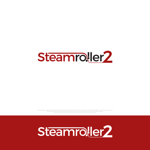 Ribbon design with the title 'Incorporation of the Steamroller on the text.'