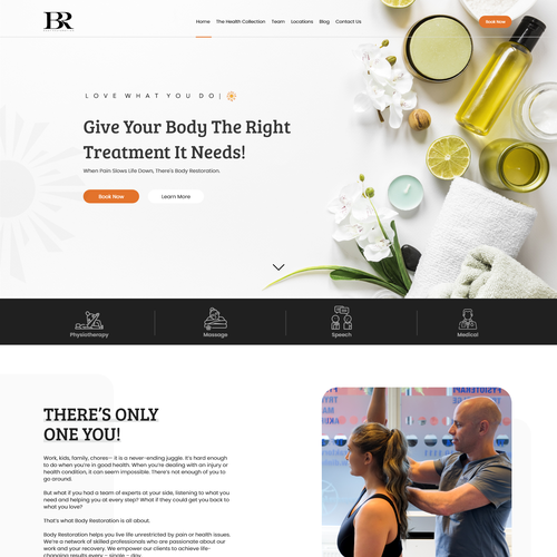 Product website with the title 'Health Wellness'