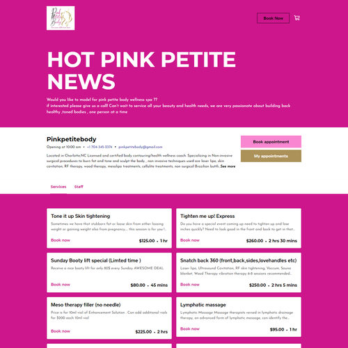 Healthy food design with the title 'SQUARE ONLINE STORE | Design for Pink Petite Body'