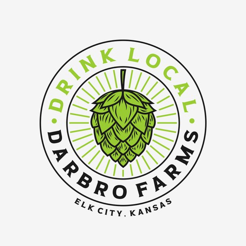 T-shirt with the title 'Darbro Farms Drink Local Campaign'