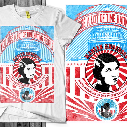 Grunge t-shirt with the title 'Women's Party of America'