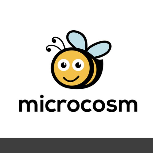 Bee illustration with the title 'Help microcosm create a friendly mascot'