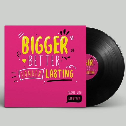 Typography artwork with the title 'Album cover for pop punk band'