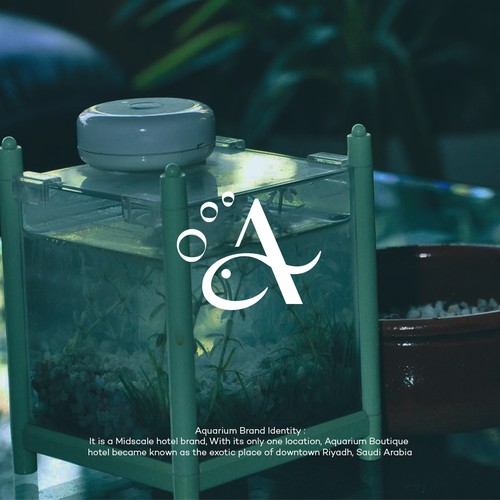 Aquarium design with the title 'Aquarium Boutique Hotel'